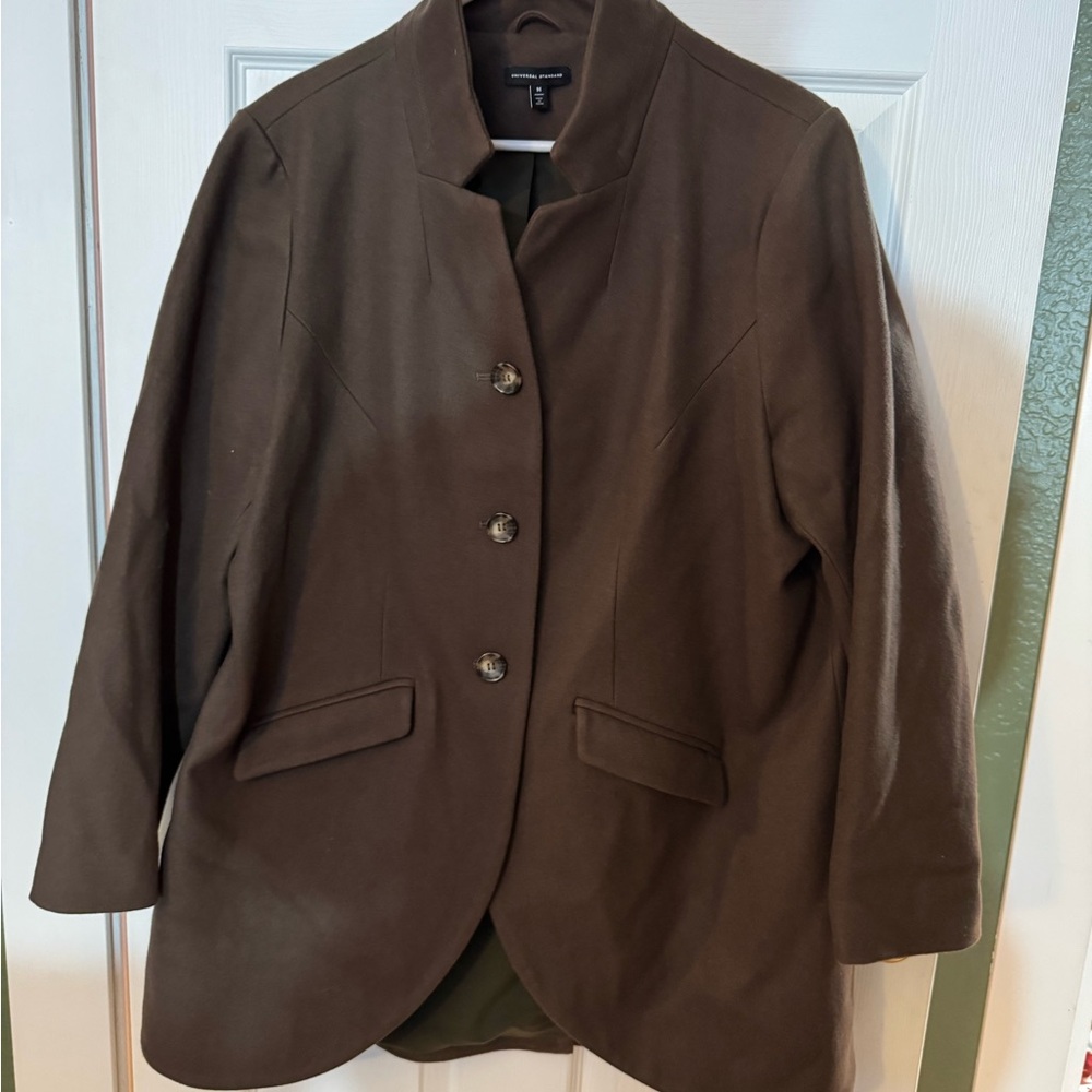 Universal Standard Equestrian Style Wool Blend Coat - Picture 6 of 6